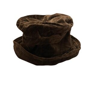 Vintage Betmar Velvet Bucket Hat Chocolate Brown Made in USA Velour Artsy 90s